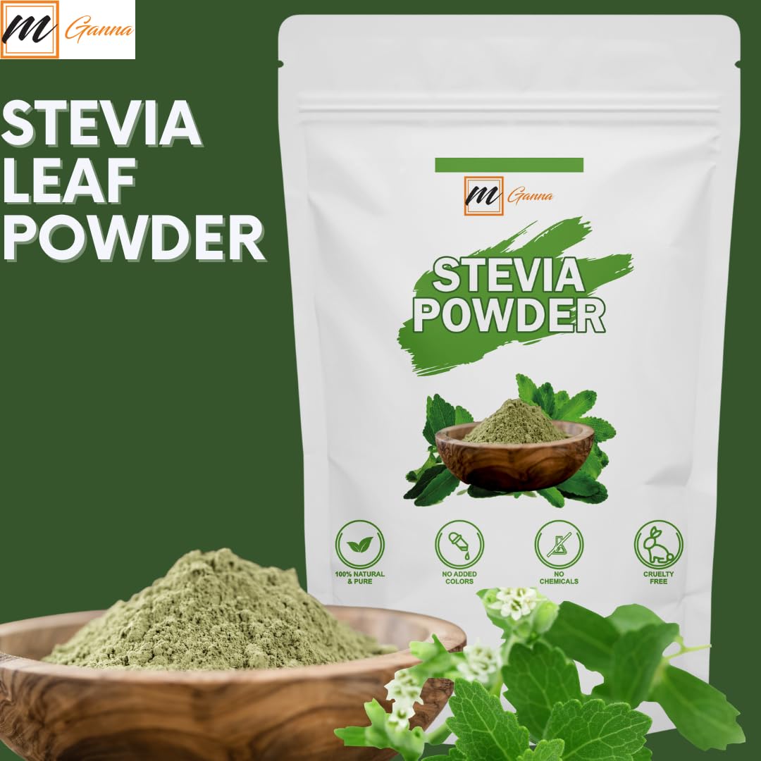 MB Herbals pure stevia leaves powder natural sweetener nutrition facts label