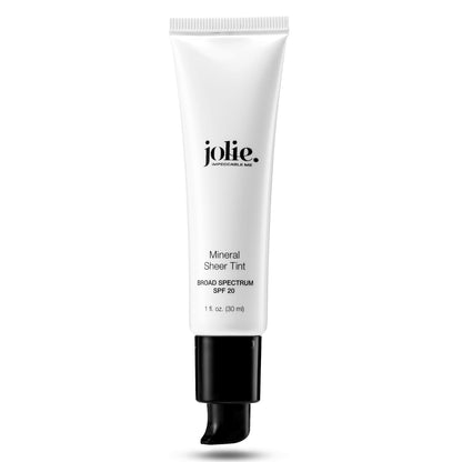 Jolie Mineral Sheer Tint Oil Free face cream packaging showing product details