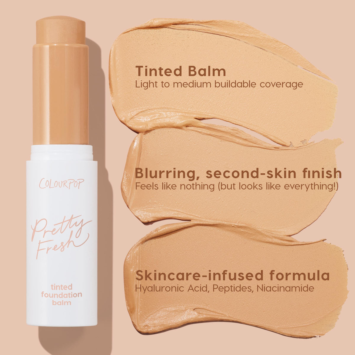 ColourPop Pretty Fresh Tinted Foundation Stick twist up mechanism