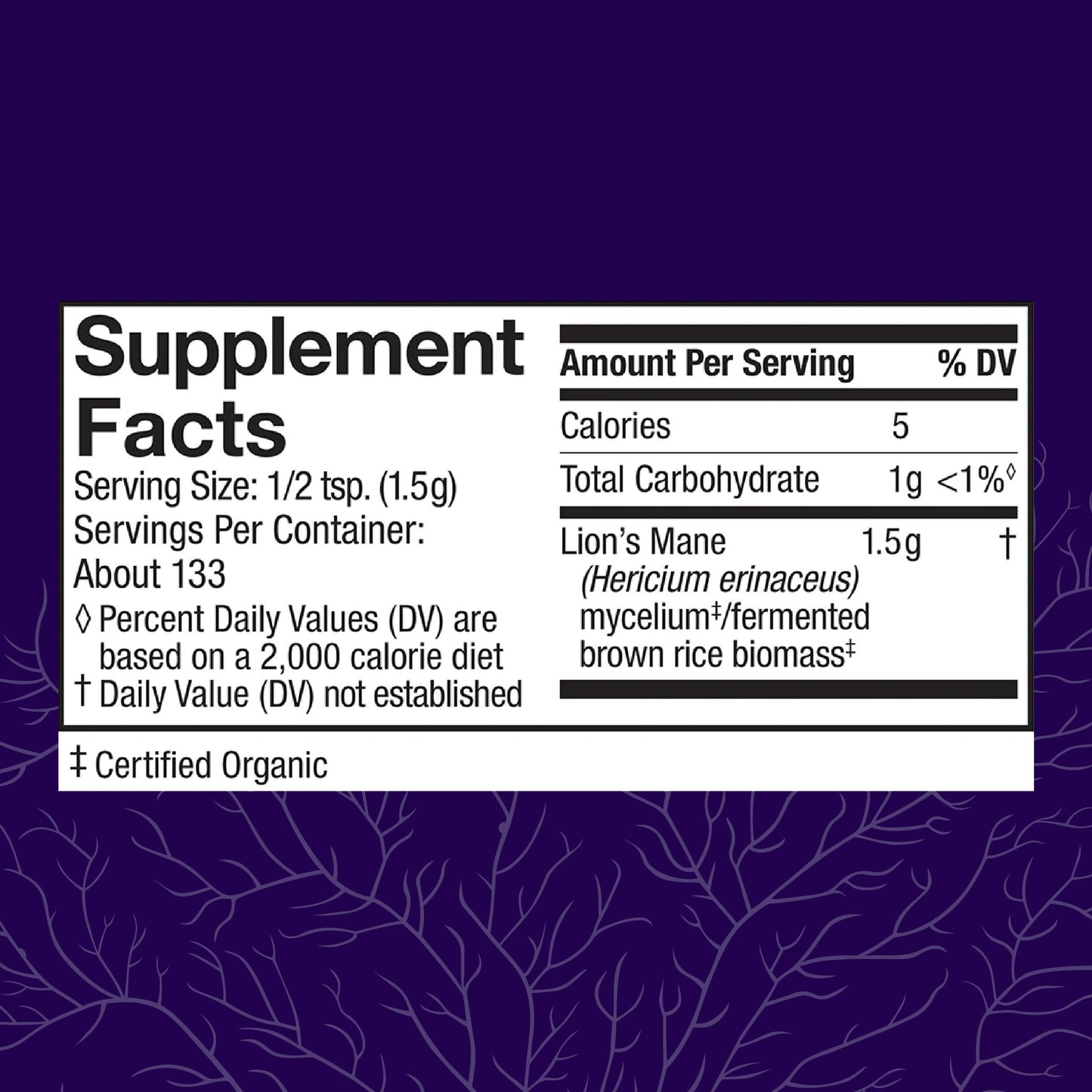 Host Defense brain health mushroom powder container top angle view