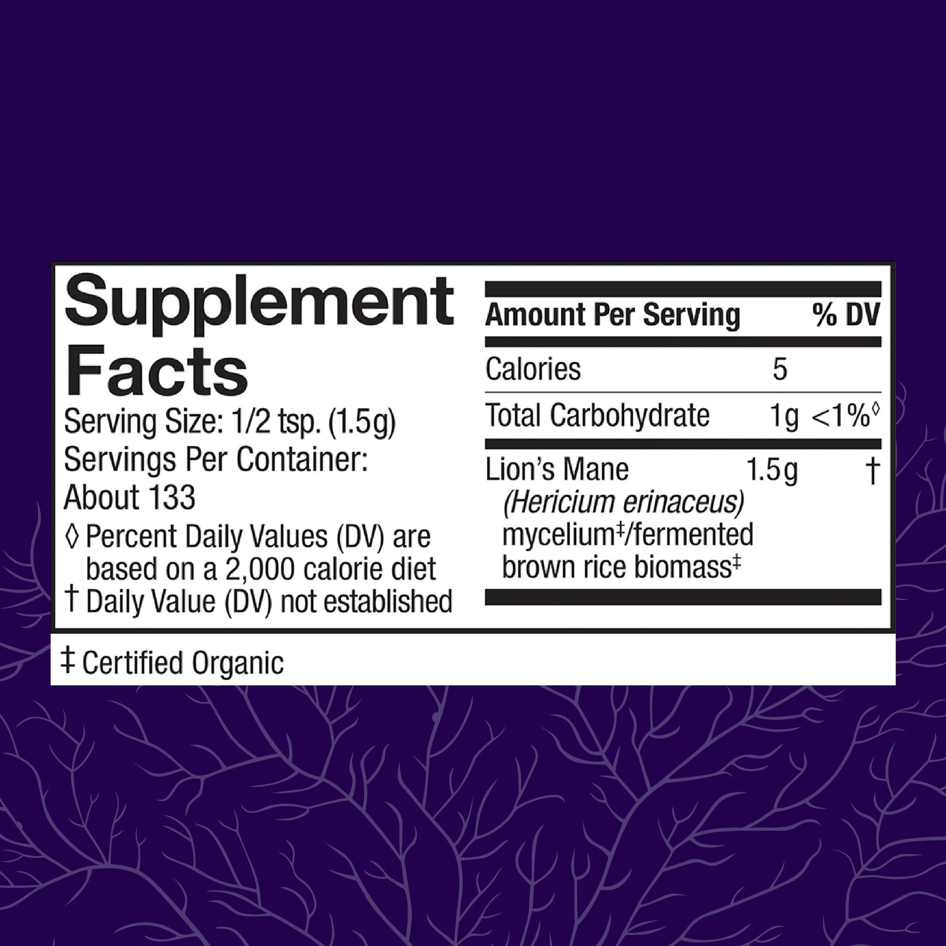 Host Defense brain health mushroom powder container top angle view