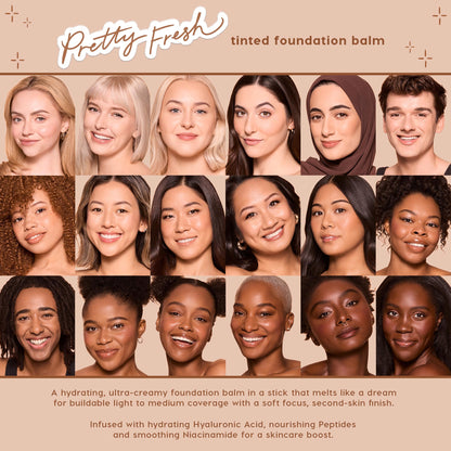 Travel friendly hydrating foundation stick for dewy skin finish