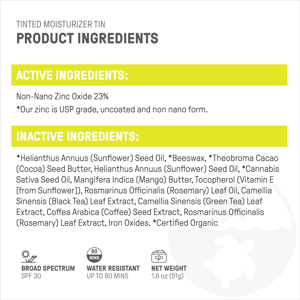 Raw Elements Sunscreen tin side profile showing compact travel size