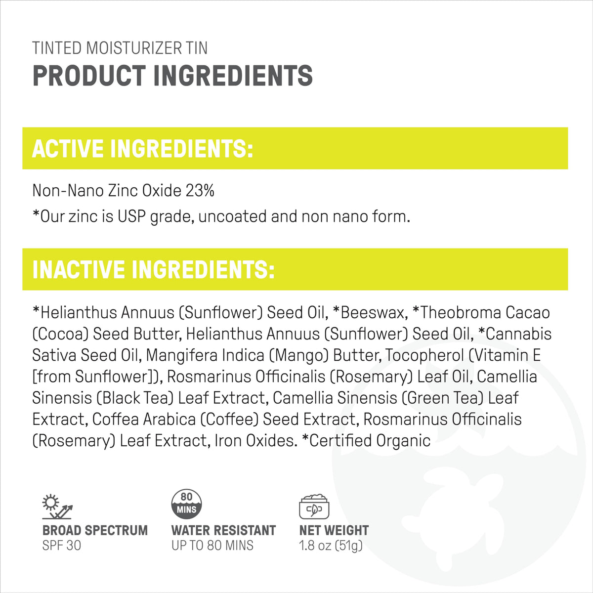 Raw Elements Sunscreen tin side profile showing compact travel size