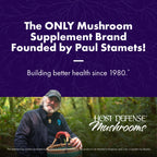 Host Defense organic Lion's Mane supplement powder back label info