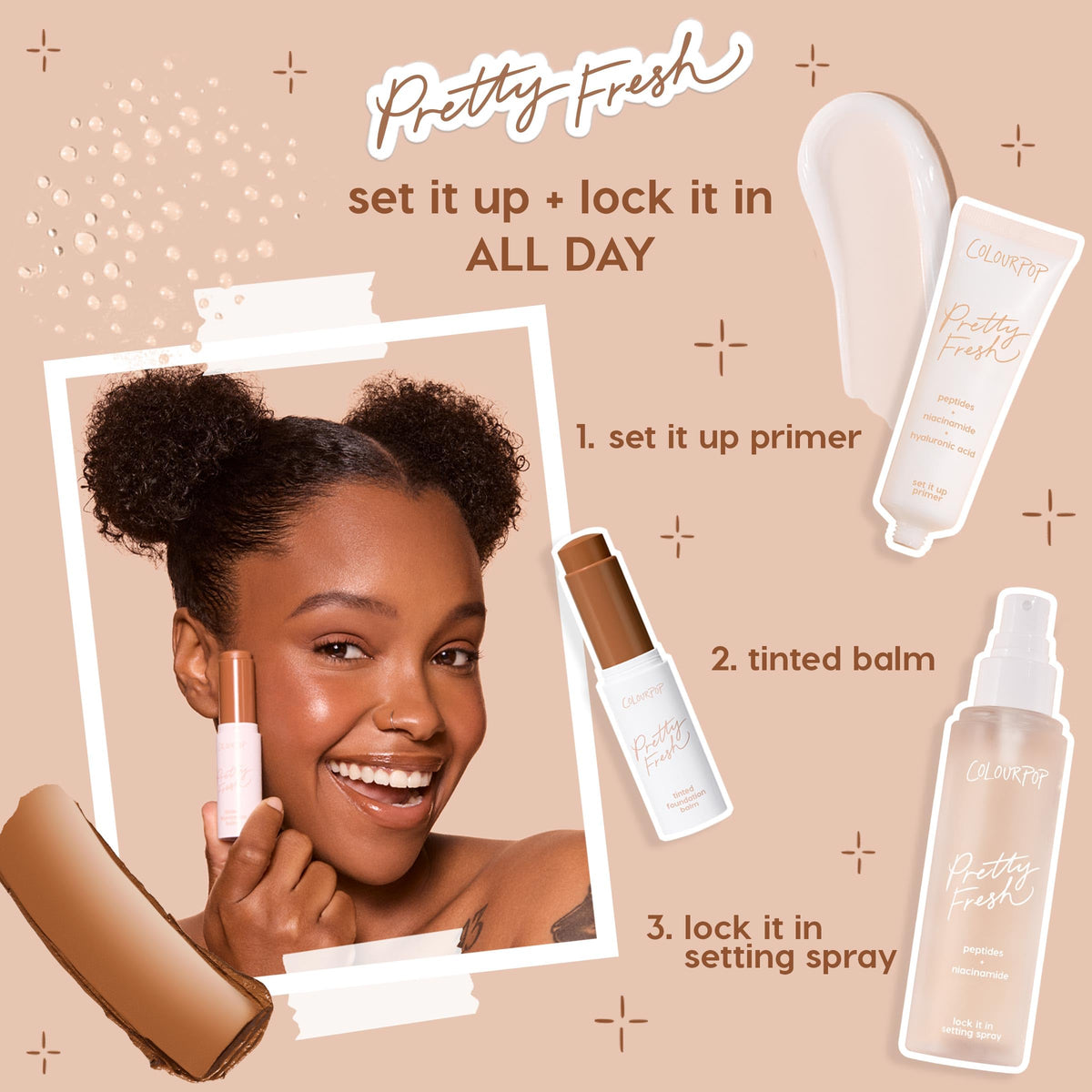 ColourPop Pretty Fresh Tinted Foundation Stick open cap view