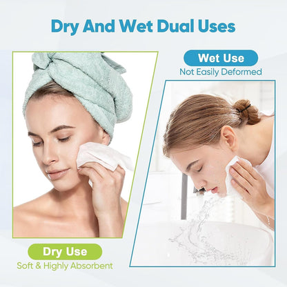 Premium dry facial towelettes for makeup removal