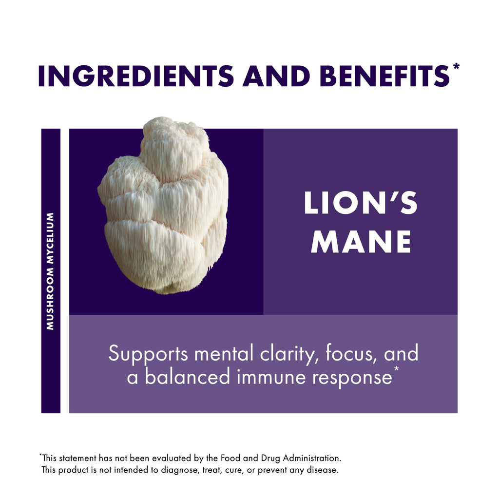 Premium brain health support supplement powder packaging details