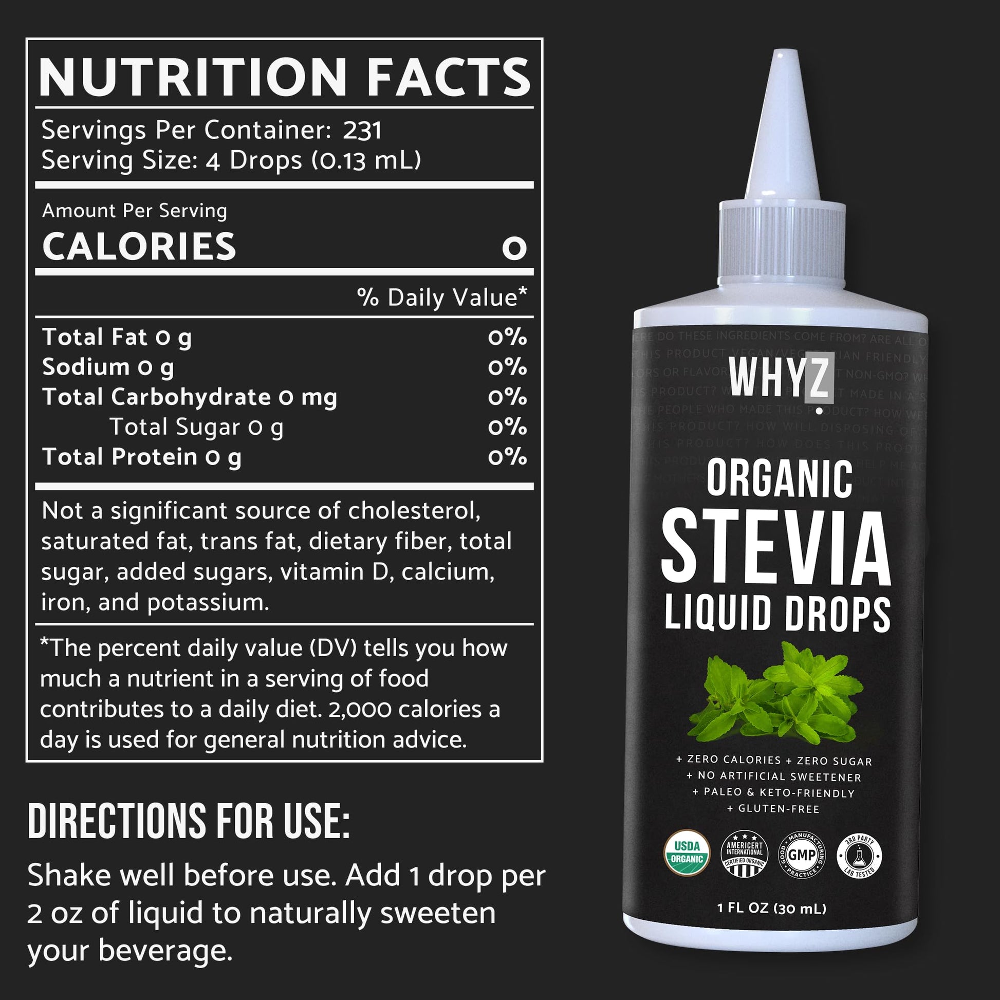 Keto friendly zero sugar natural sweetener for coffee and tea recipes