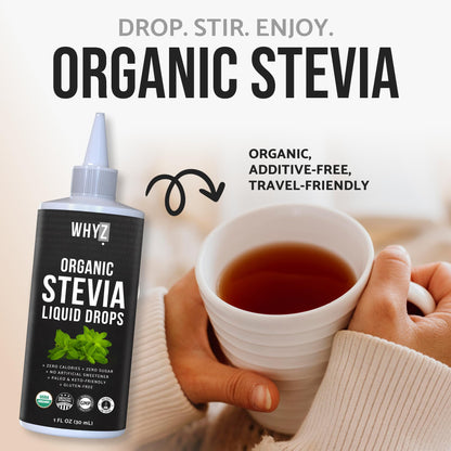 USDA certified organic stevia liquid drops travel sized bottle size comparison