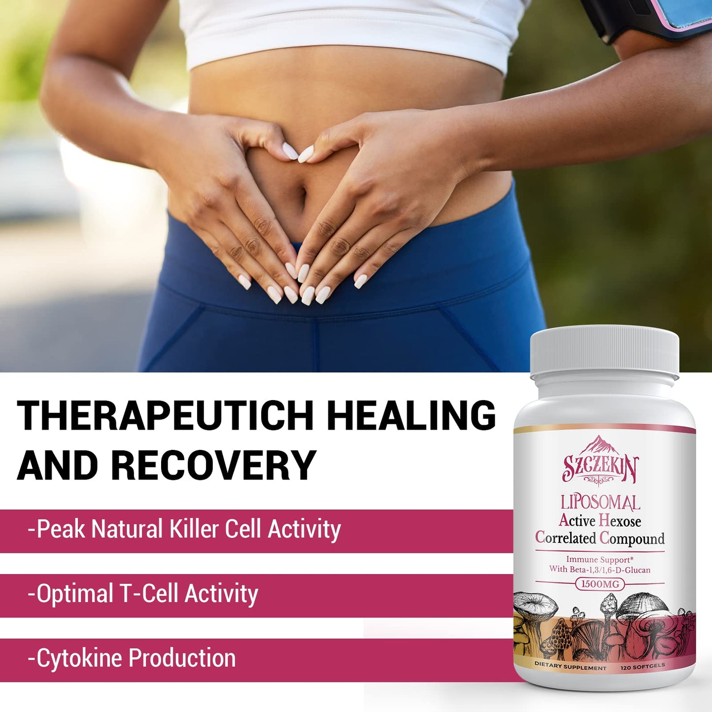 Szczekin cellular wellness supplement showing natural killer cell and T cell activity benefits