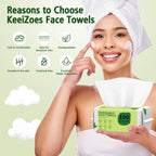 KeeiZoes facial cleansing tissues stack and product details