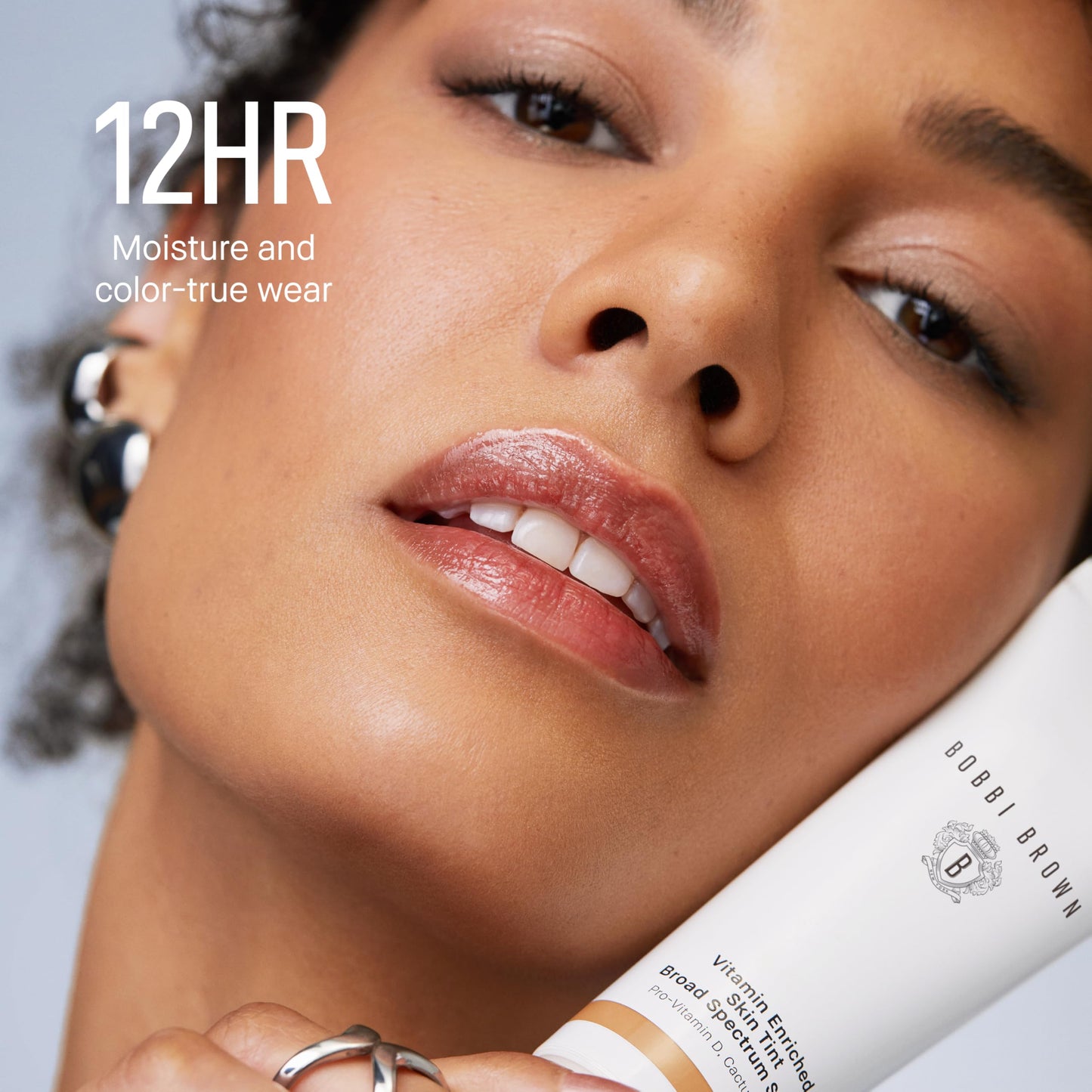 Authentic Bobbi Brown 1.7 fluid ounce skin tint packaging details.