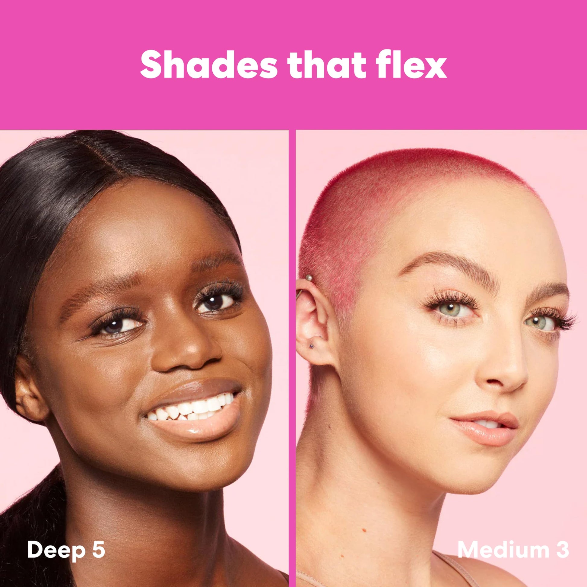 Beautyblender radiant skin tint with hyaluronic acid ingredients label close up.