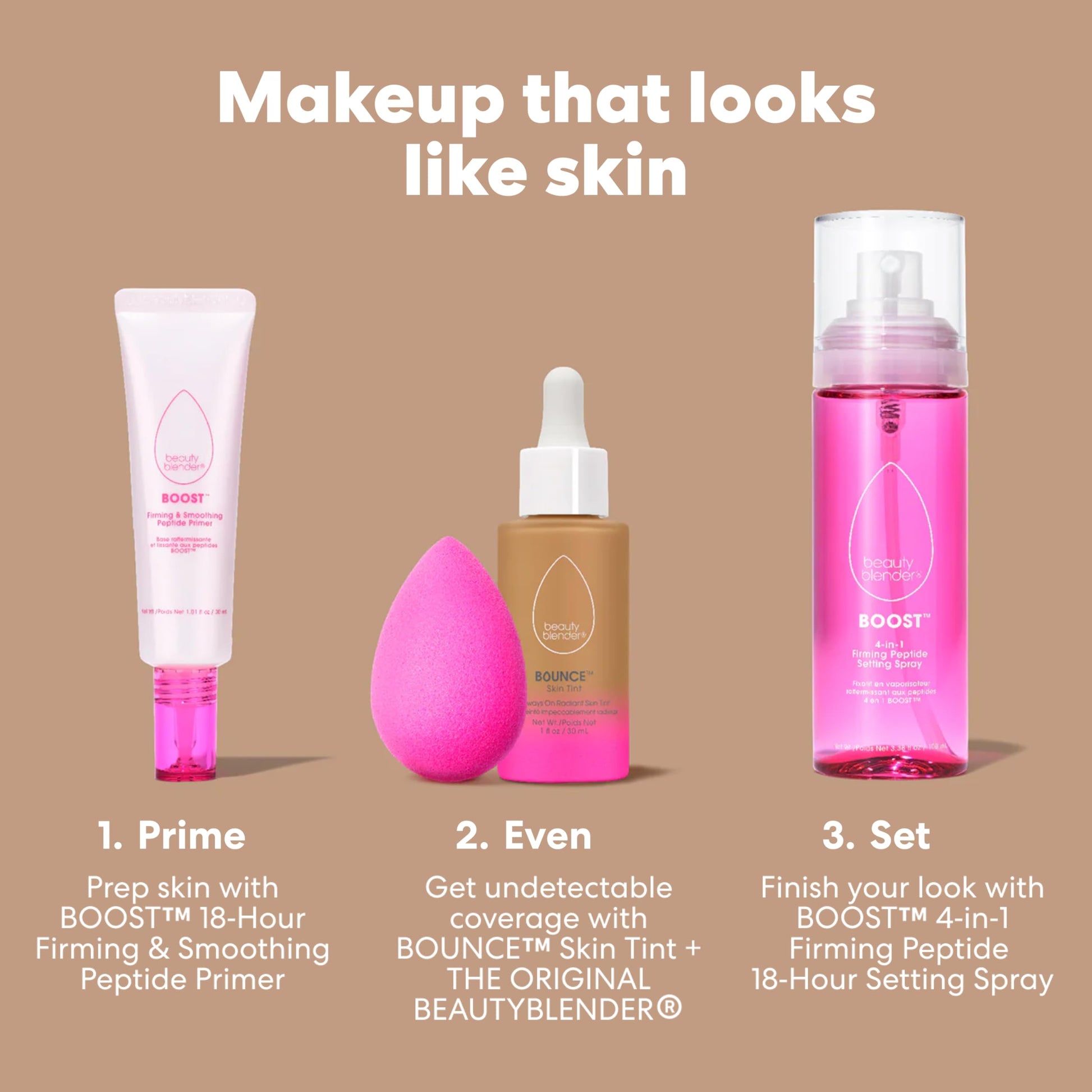 USA imported Beautyblender skin tint packaging for Indian consumers.