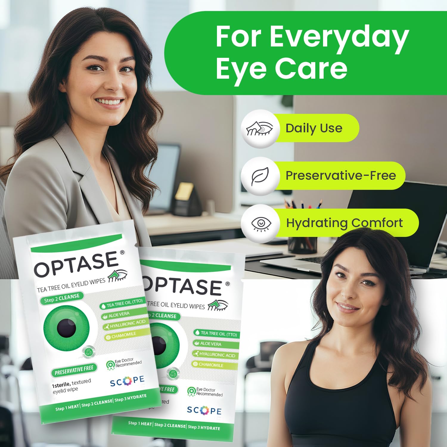 Optase tea tree oil wipes textured surface for cleaning