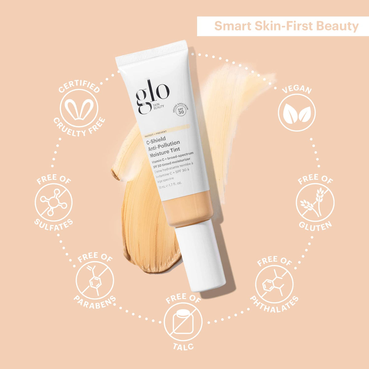 Glo Skin Beauty C-Shield vitamin C formula dropper or cap detail