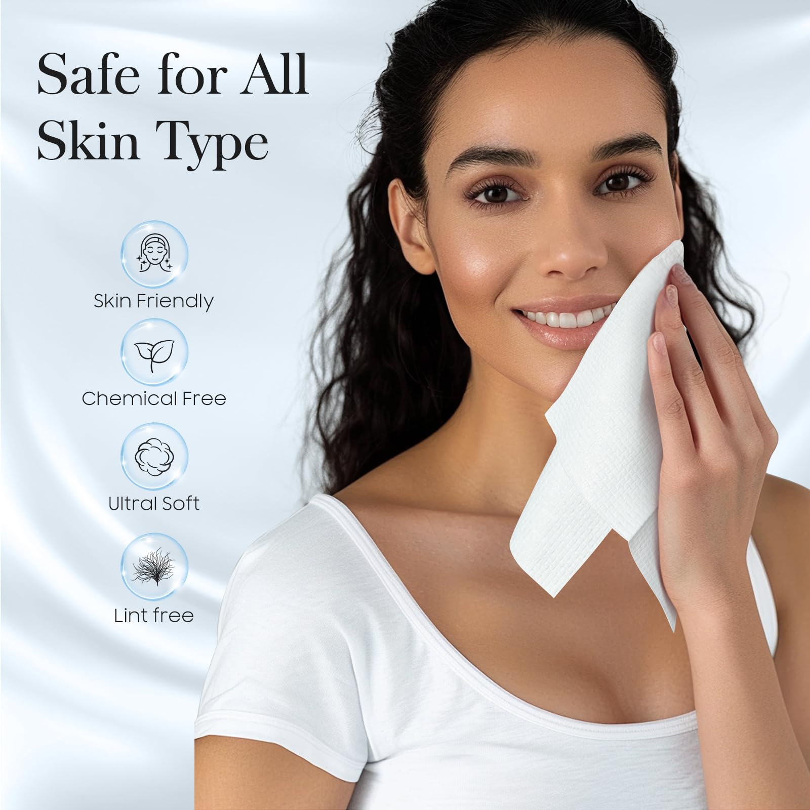 Fygrip face towel being used for makeup removal