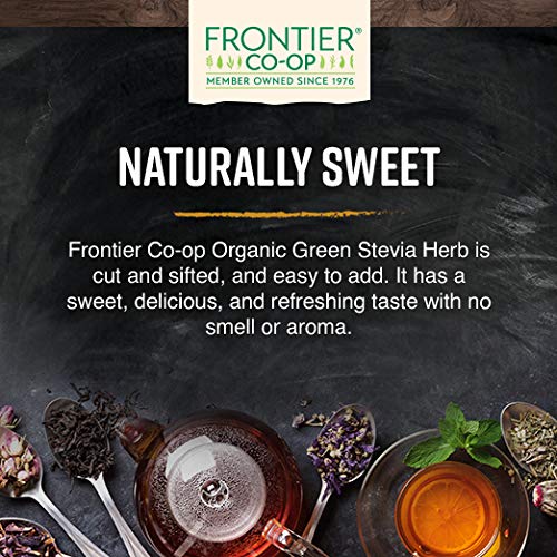 Frontier Co-op Stevia rebaudiana dried botanical leaves raw ingredient view