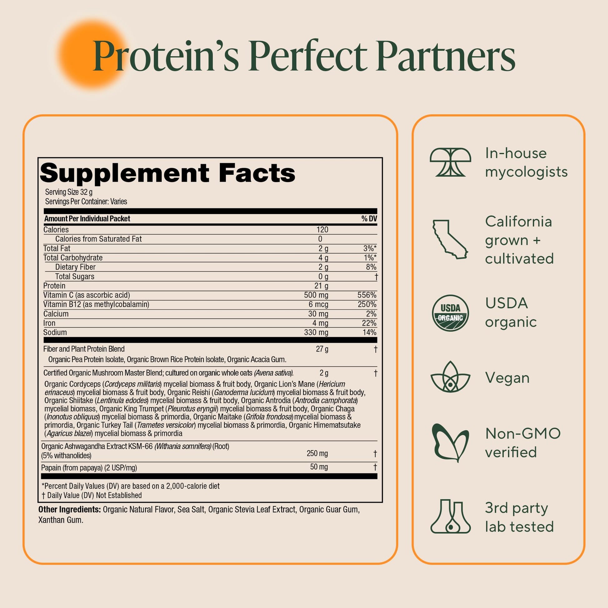 Side view highlighting the USDA organic and non GMO certification seals on the pack.