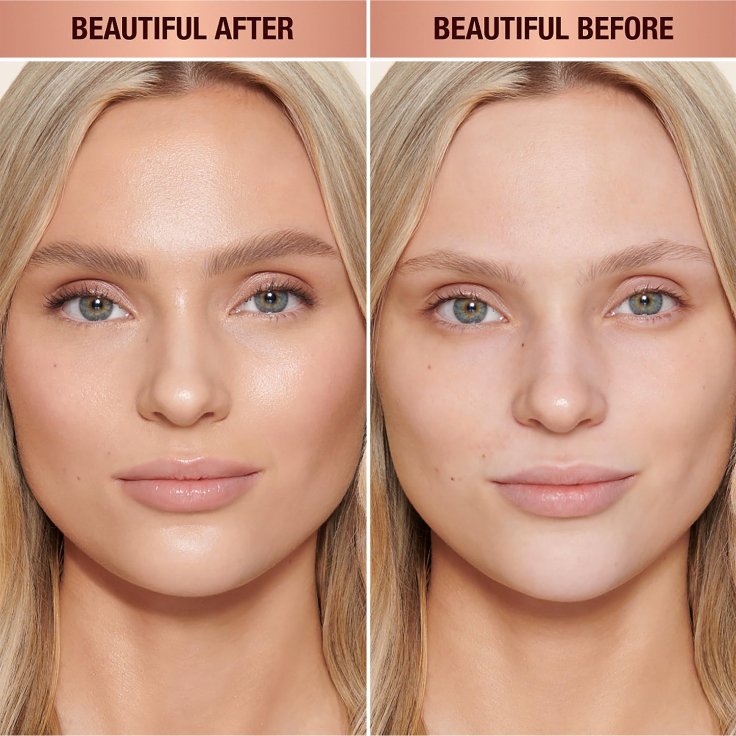 Charlotte Tilbury Unisex Healthy Glow tinted moisturizer texture swatched on skin
