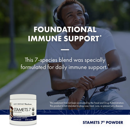 Authentic Host Defense daily immune support organic mushroom powder container