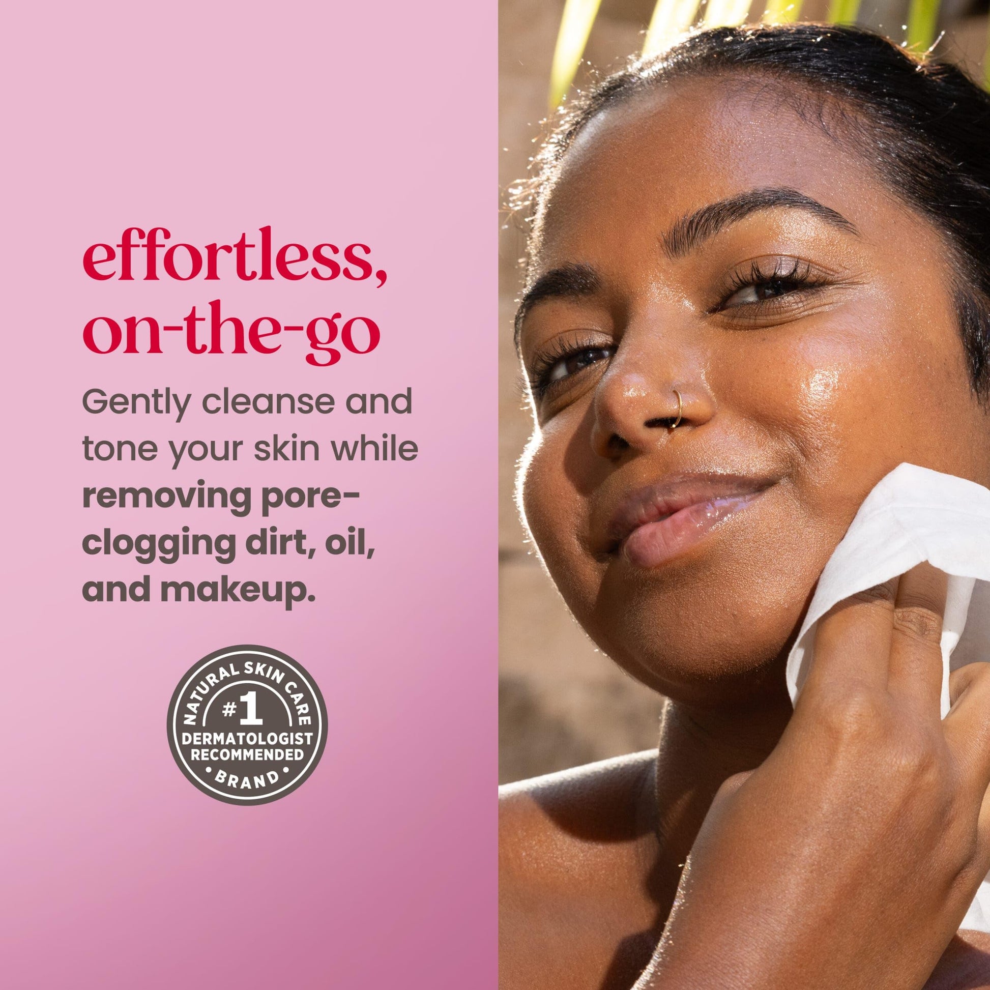 Premium plant based makeup remover cloths infused with rose water for all skin types