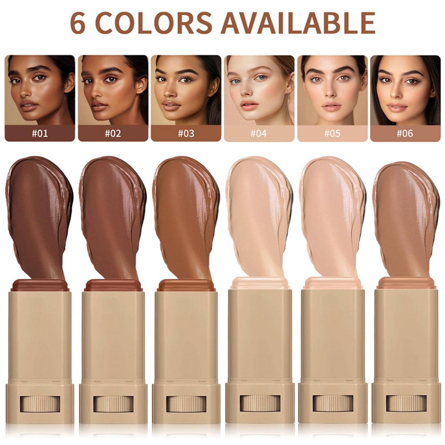 Anweina serum infused skin tint stick natural finish product swatches