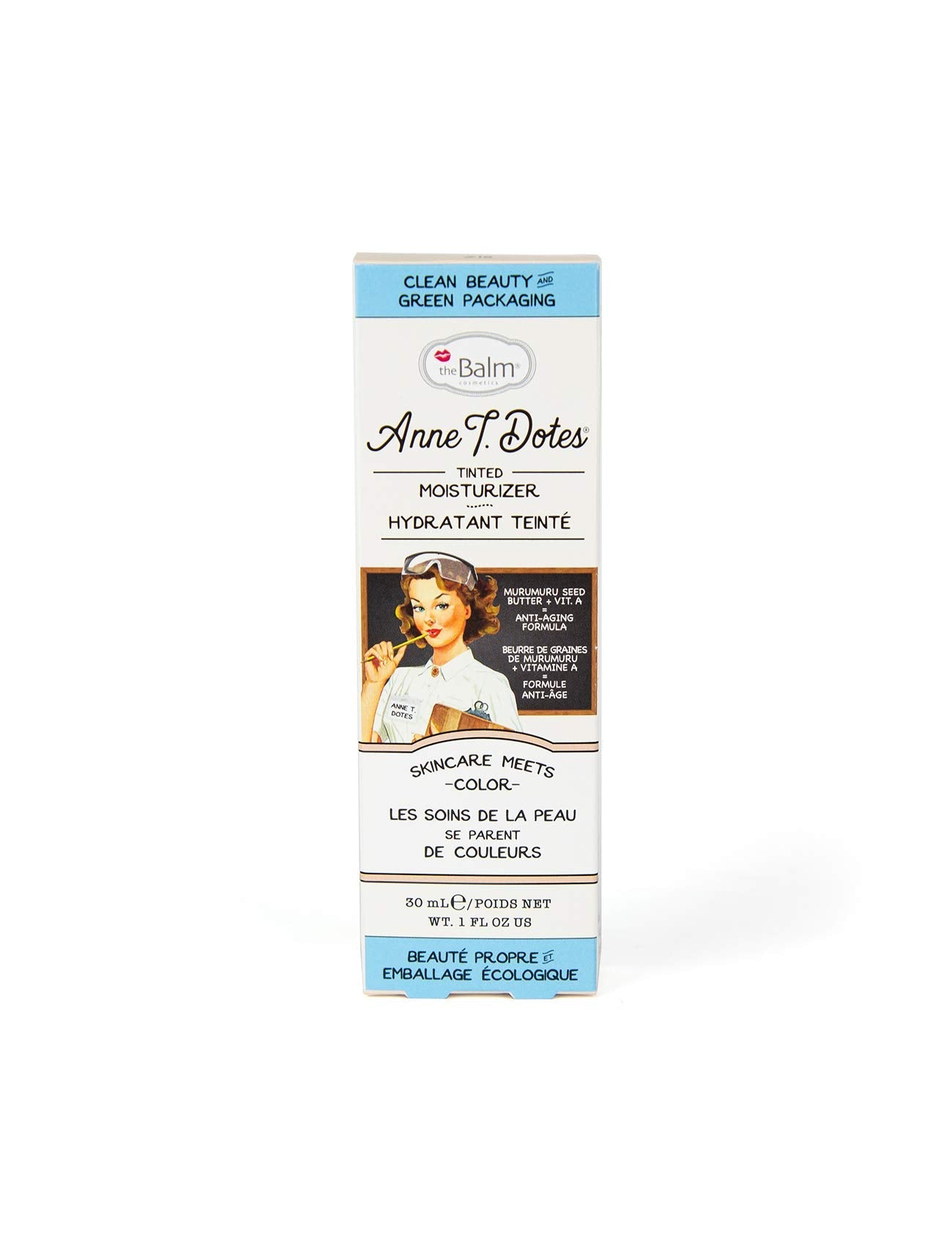 TheBalm clean tinted cream for light skin squeezed out texture shot