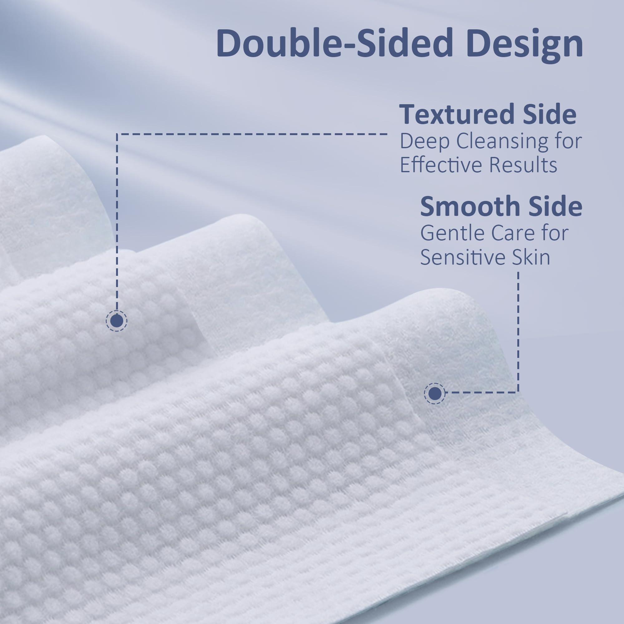 Ourmed Life face towels 100 count pack side profile