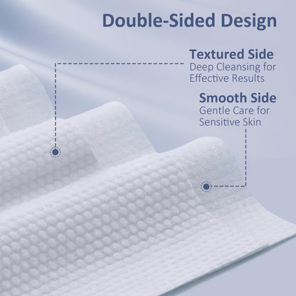 Ourmed Life face towels 100 count pack side profile