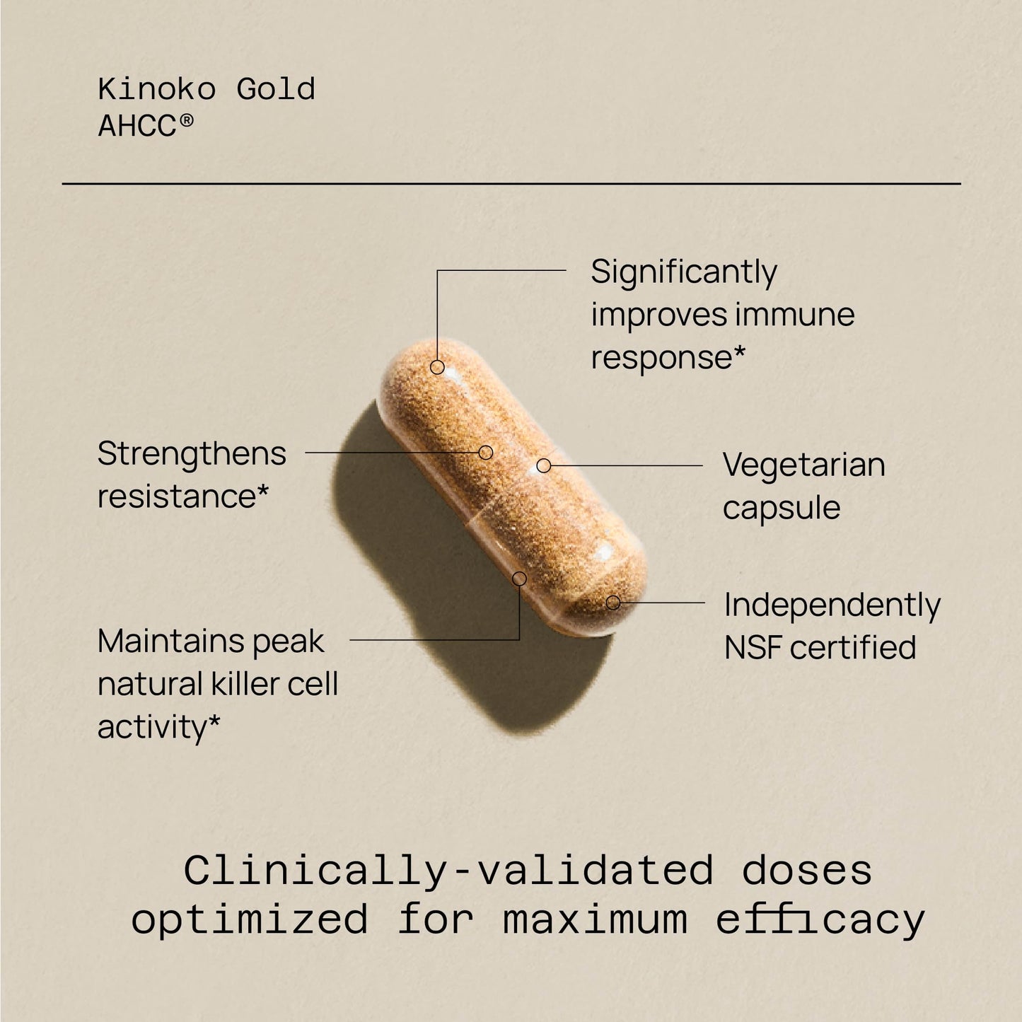 Patented active hexose correlated compound dietary supplement bottle side view.