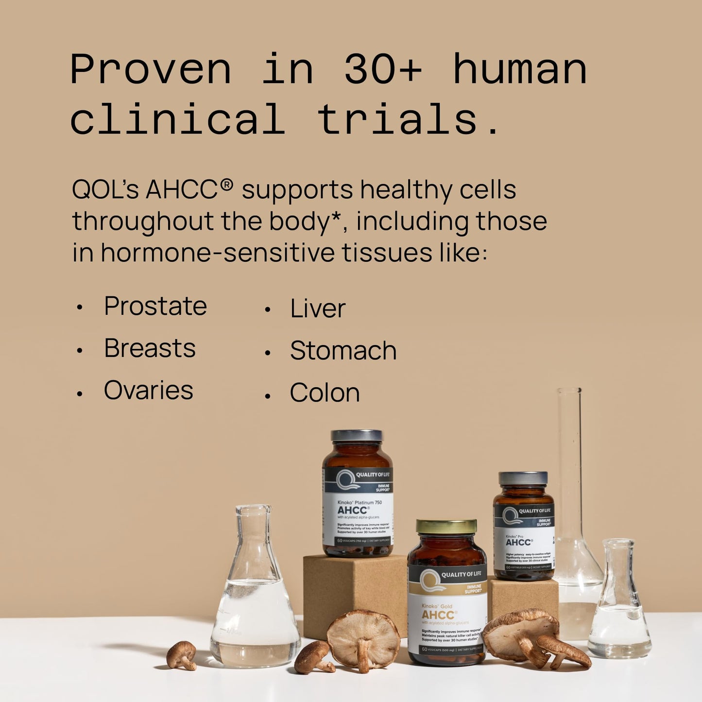 Quality of Life Kinoko Gold natural killer cell activity booster vegetarian capsules.