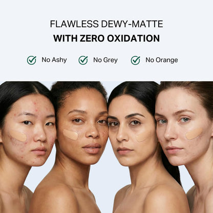 Anti-aging tinted sun protection cream container on a clean background