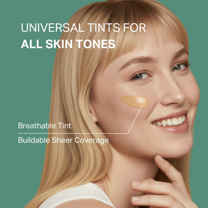 Oil-free moisturizing face tint for dry and oily skin types