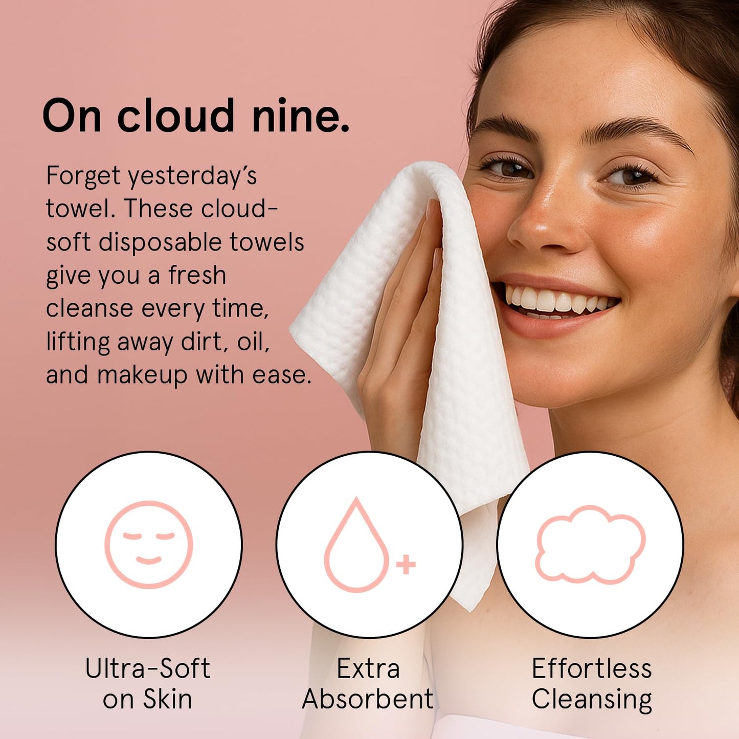 Grace and Stella XL face wipes showing texture