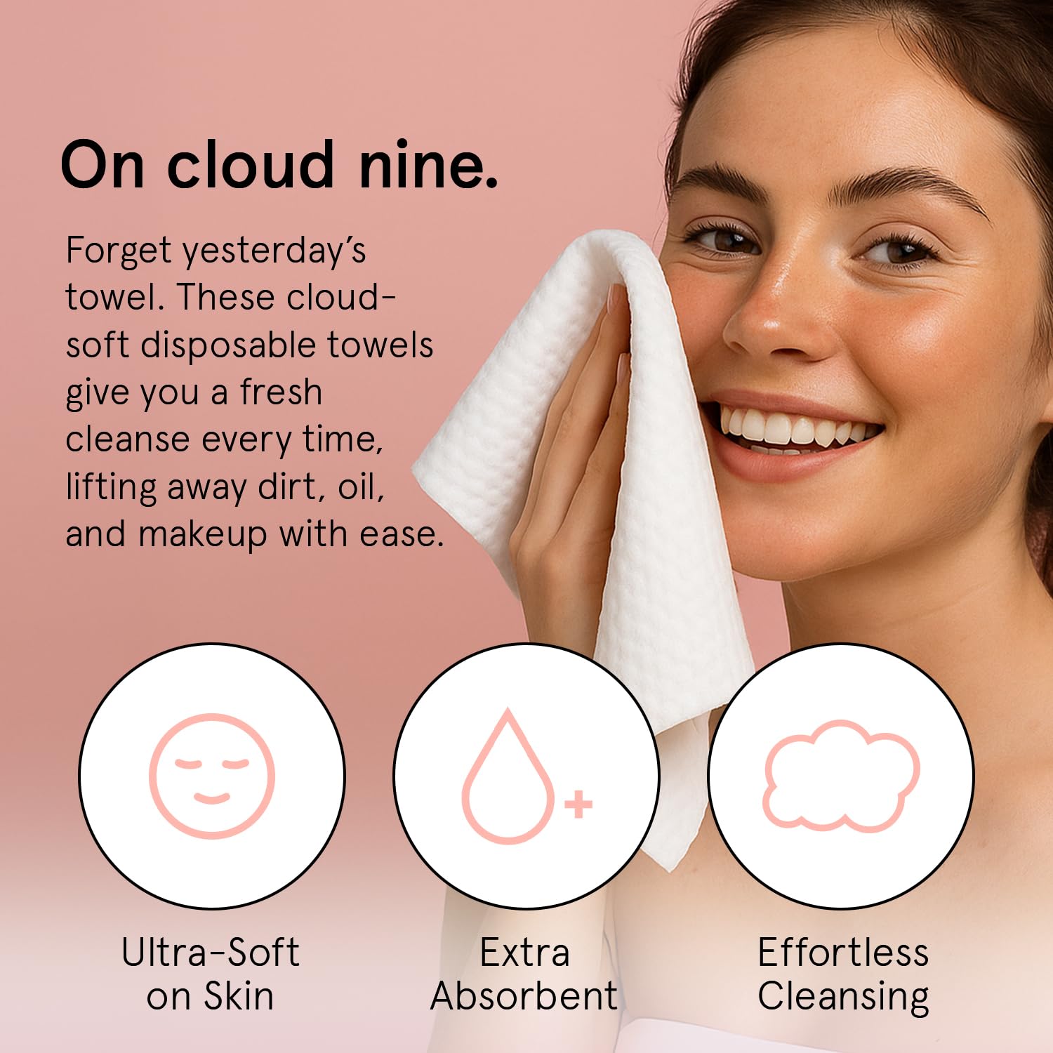 Grace and Stella XL face wipes showing texture