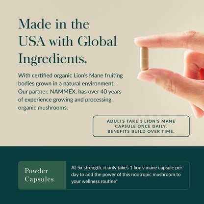 Premium non GMO vegan capsules by Gaia Herbs for neurological and nerve health