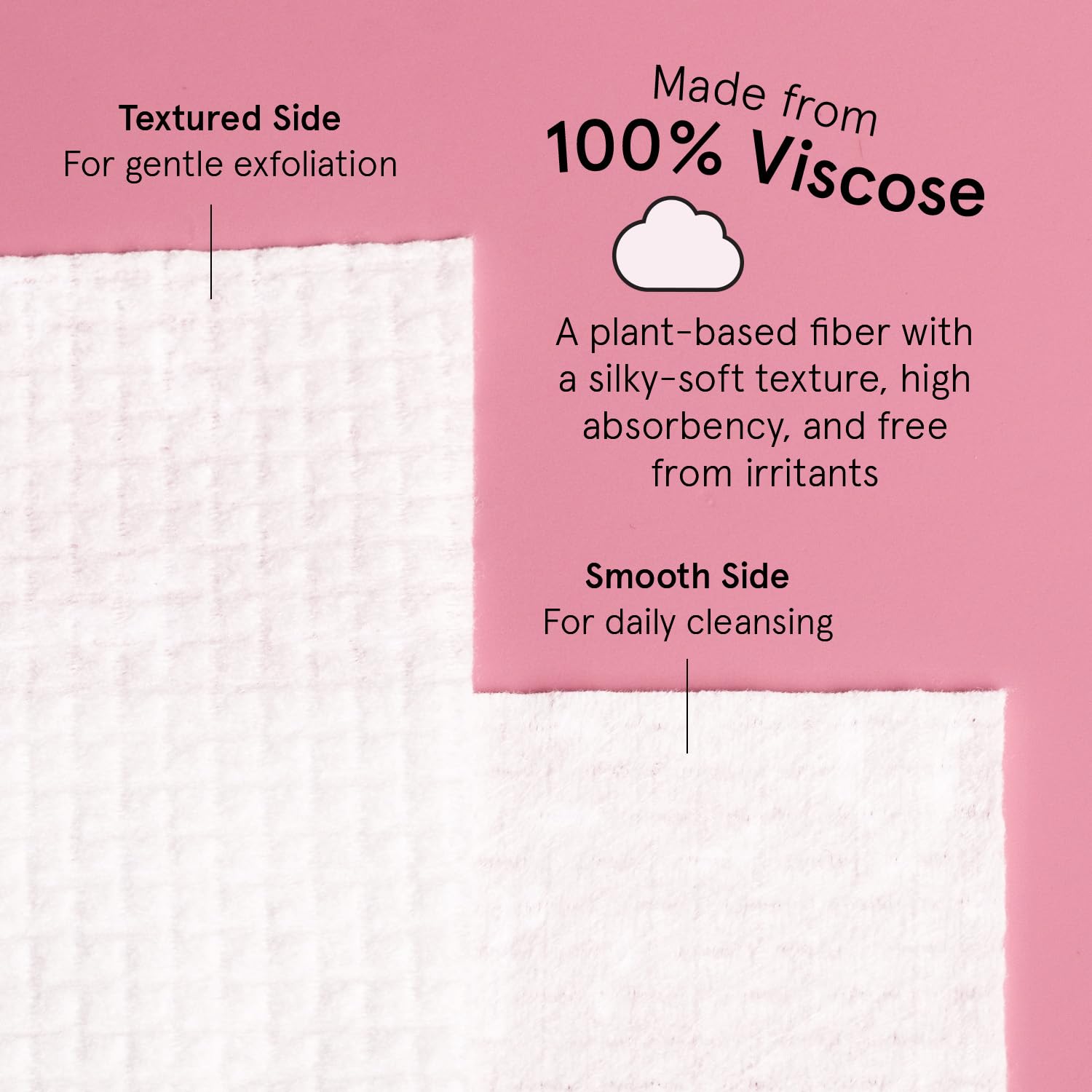 Close up of Grace and Stella biodegradable face towel material