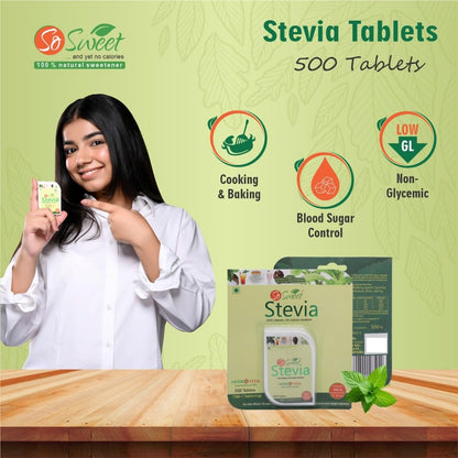 Chemical free plant extract sugar alternative 500 count dispenser side panel details