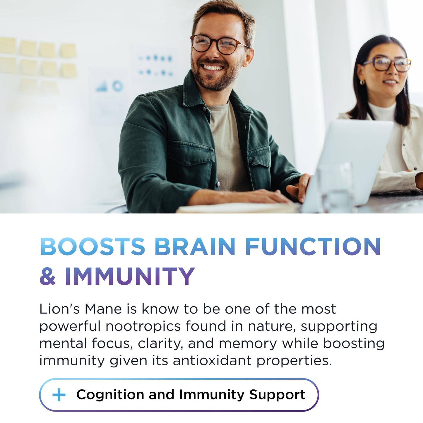 Dr Emil Nutrition 90 capsules organic whole fruiting bodies mushroom pills for memory enhancement.