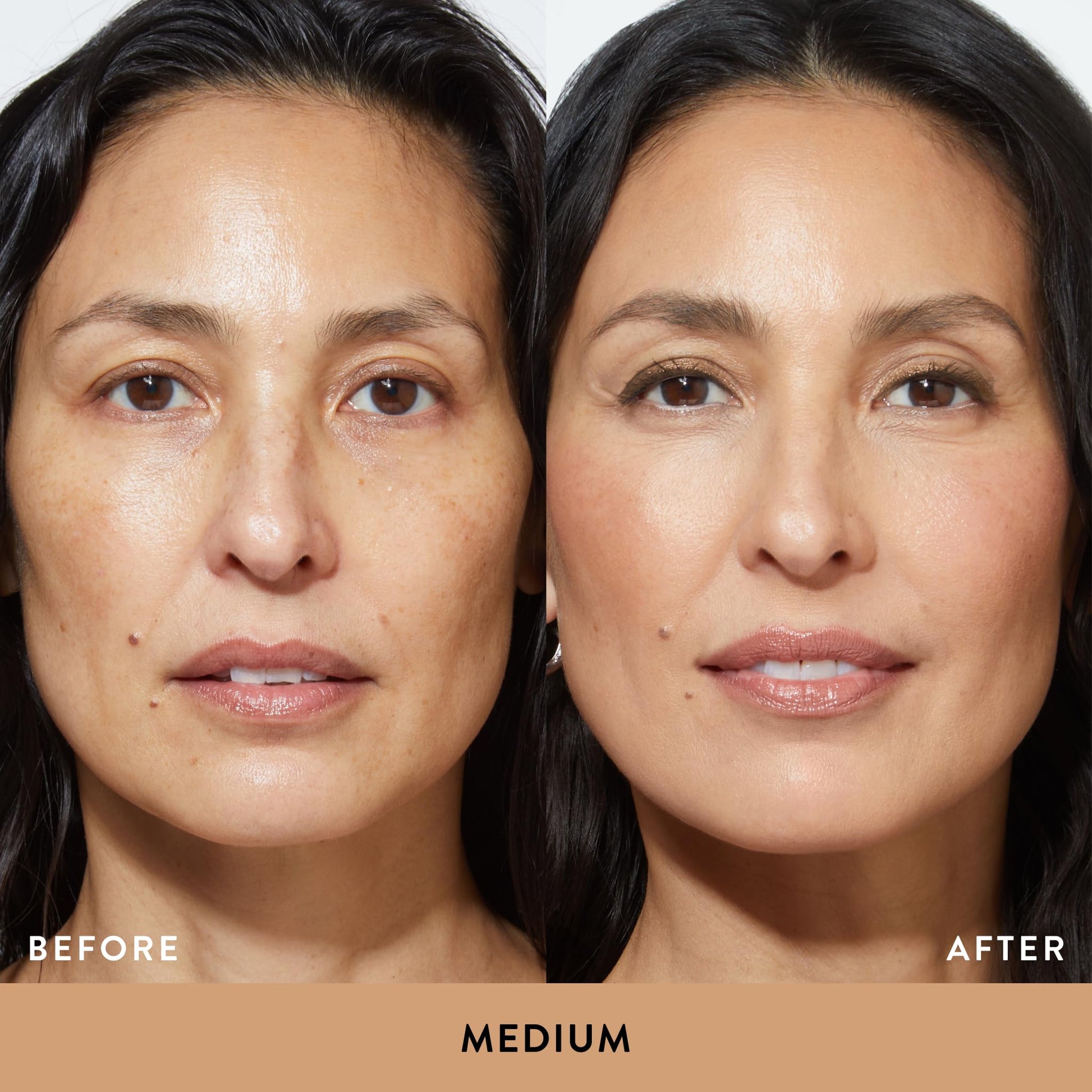 Laura Geller skincare infused SPF 50 plus foundation bottle with medium shade indicator.
