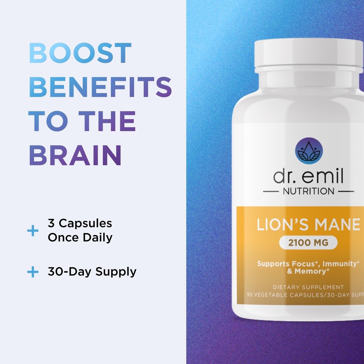 Dr Emil Nutrition black pepper extract absorption enhancer formula text on clean bottle label.