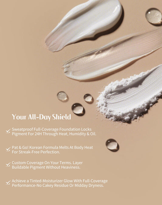 Bayfree full coverage cream foundation container open showing smooth makeup texture