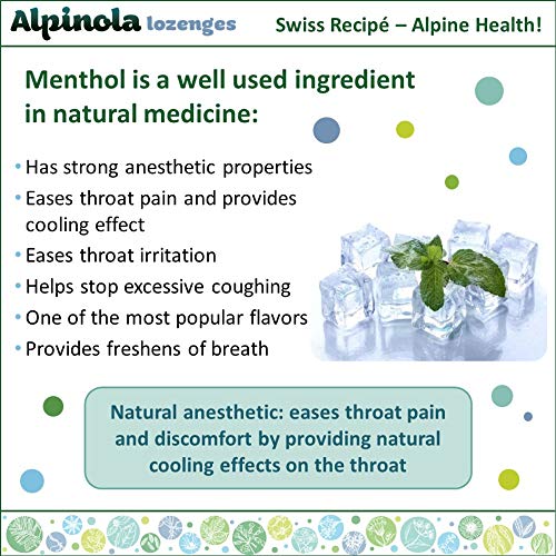 Alpinola menthol and pine oil respiratory supplement pouch on a plain background