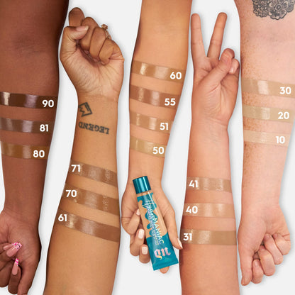 Urban Decay Hydromaniac Tinted Glow Hydrator liquid texture swatch close up