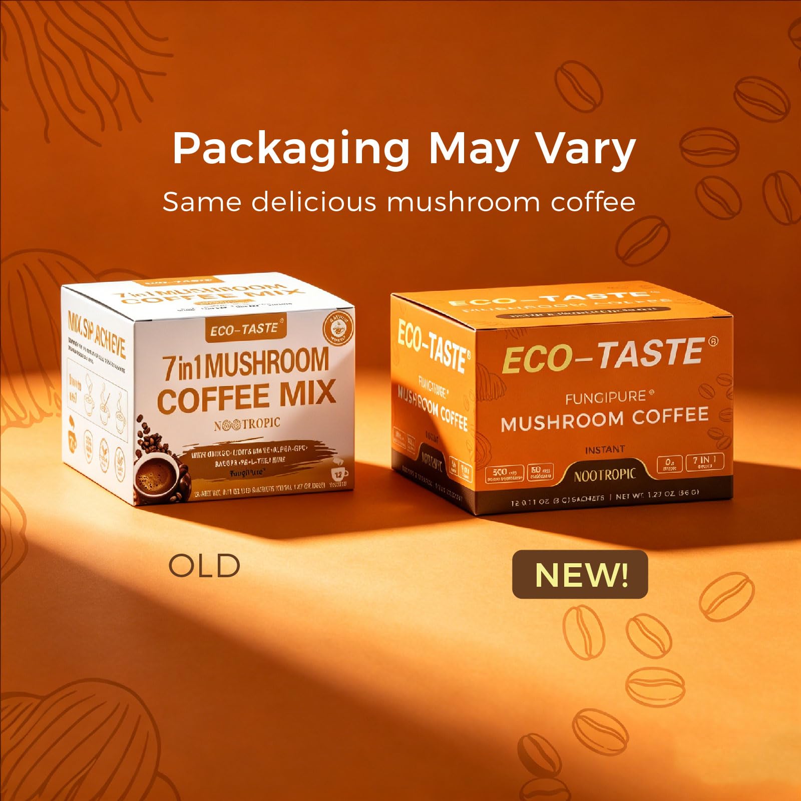 Premium instant coffee mix with Lion's Mane and Ginkgo Biloba extracts.