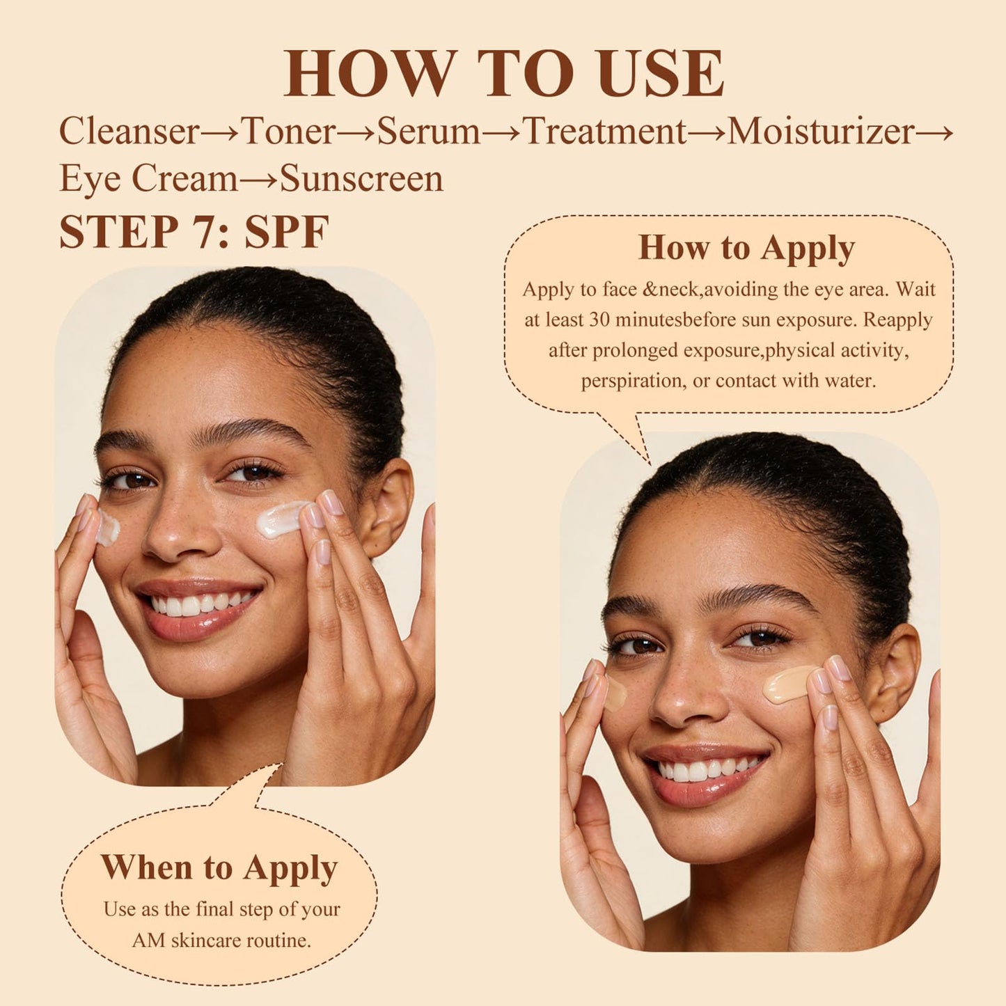 Swatches of the anti aging moisturizer on skin illustrating its seamless blending capability.
