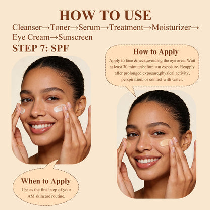 Swatches of the anti aging moisturizer on skin illustrating its seamless blending capability.
