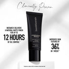 BareMinerals oil-free matte tinted moisturizer texture swatch on skin